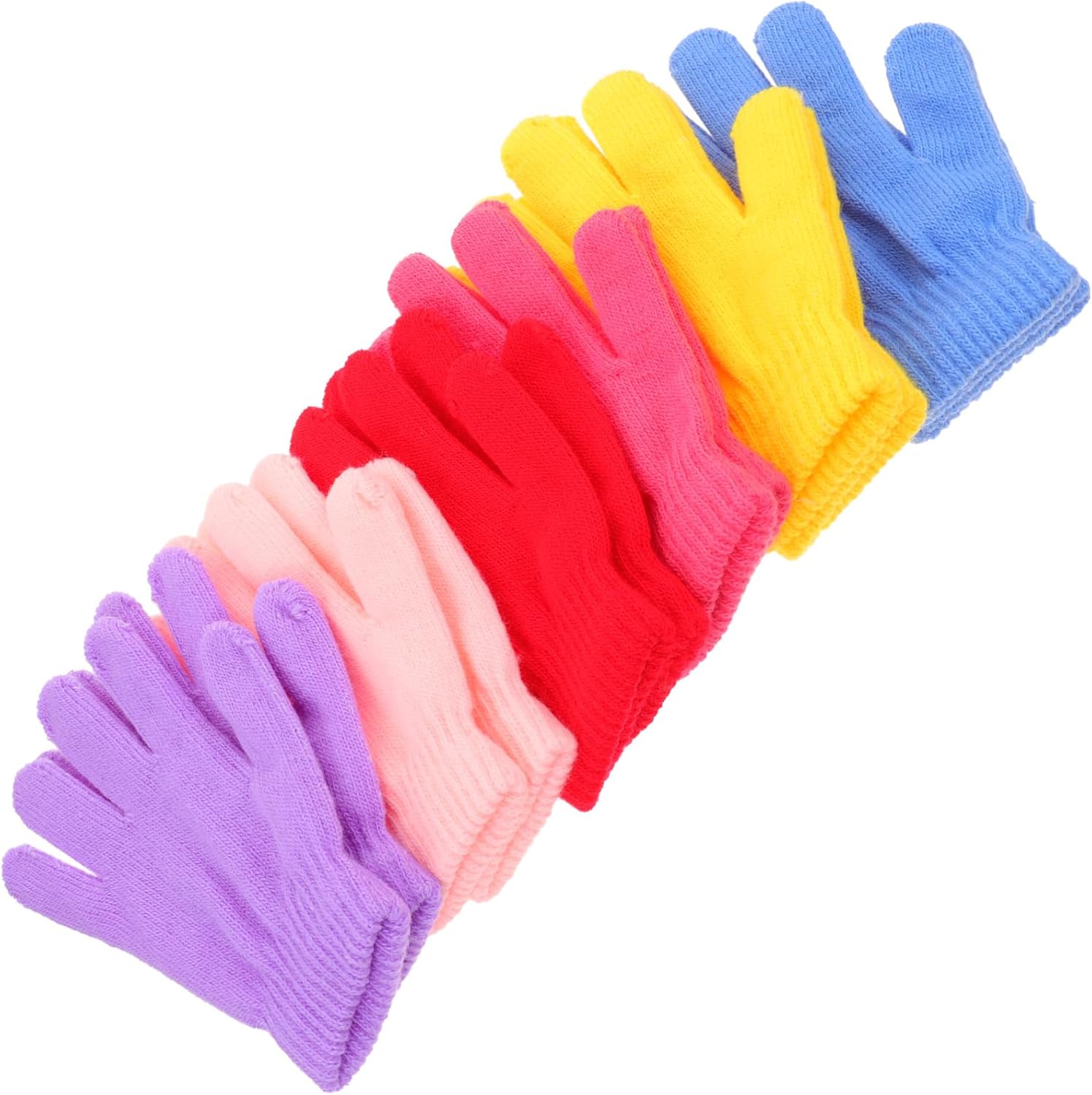 BESPORTBLE 6pairs Warm Finger Gloves Cozy Non-Skid Mittens for Outdoor Activities of Thermal Boys and Girls Mittens Lake Light and Sunset