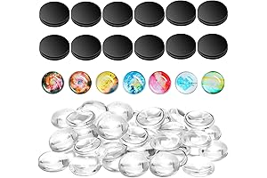 Transparent Glass Dome Magnets with Round Ceramic Discs