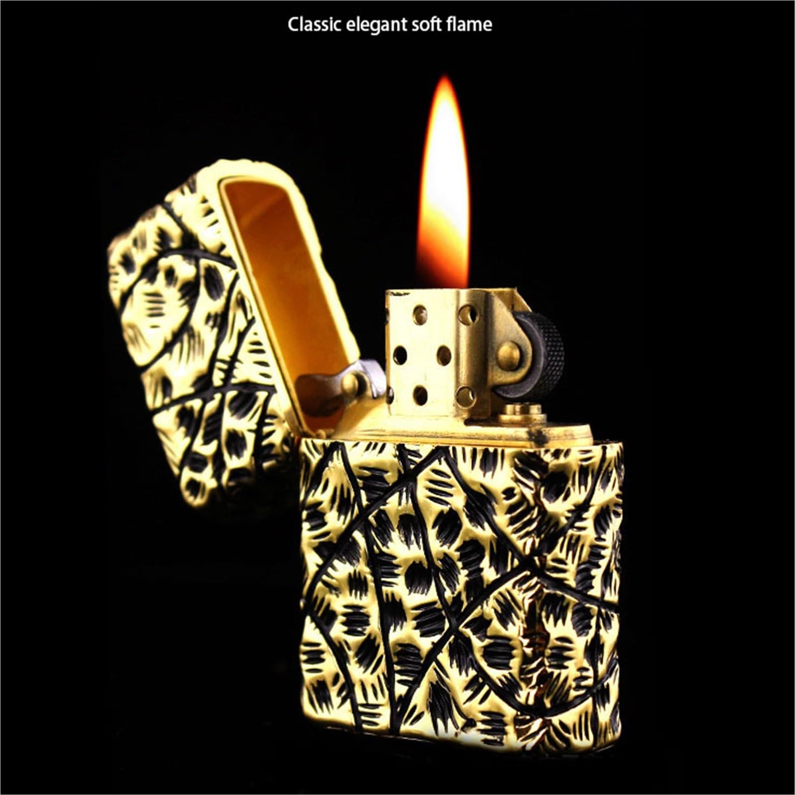 Encendedor de queroseno vintage, recargable de metal, resistente al viento, para velas, cigarrillos, hogueras, ideal para coleccionistas y regalos para hombres, padres, maridos