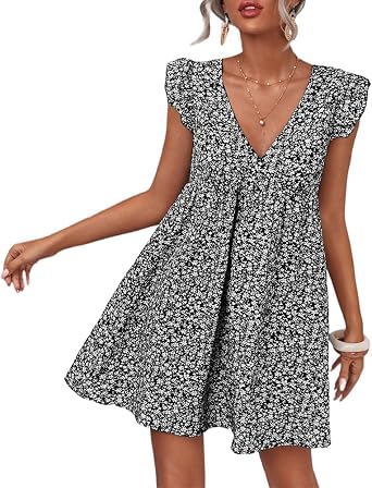 Taodou Women's Summer Dresses Casual V 