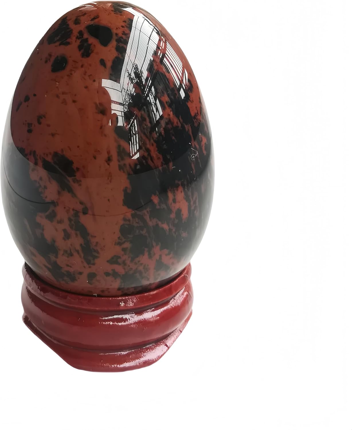 Natural Sesame Jasper 50 * 35mm Egg-Shape Meditation Chakra and Indoor Decorative Balancing Gemstone and Crystals Figurines Kit, for Reiki Healers and Yoga Practioner