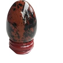 Natural Golden Swan 50 * 35mm Egg-Shape Meditation Chakra and Indoor Decorative Balancing Gemstone and Crystals Figurines Kit, for Reiki Healers and Yoga Practioner