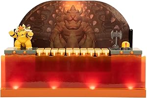 Super Mario Nintendo Christmas: Deluxe Bowser Battle Playset with Lights and Sounds