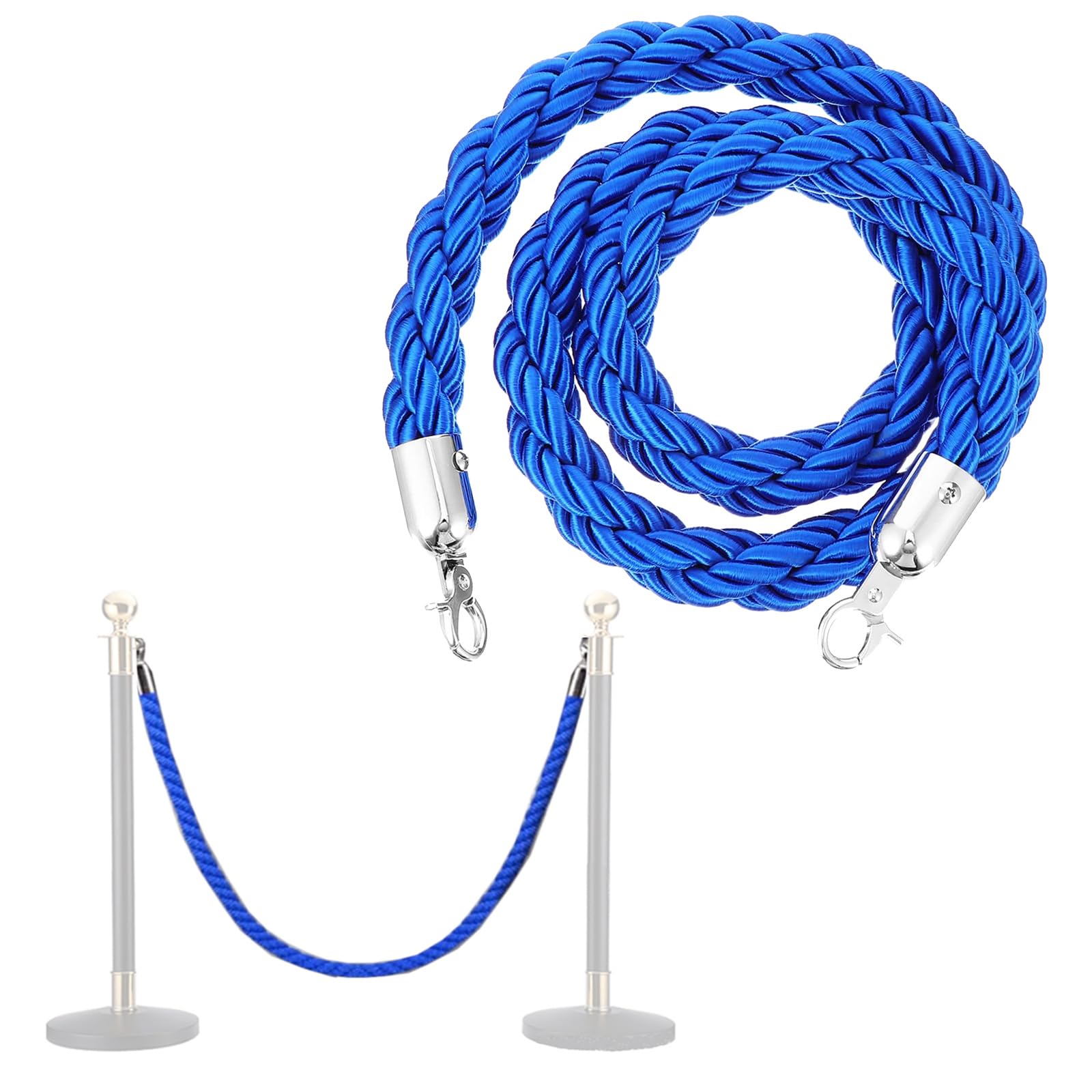 Corde de barrière en velours pour contrôle de la foule et poteau de guidage événementiel
