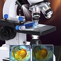 Vista 9 de Microscopio binocular compuesto 40X-5000X Aumento Rotación de 360 ° Sistema de iluminación ajustable Microscopios profesionales para pruebas