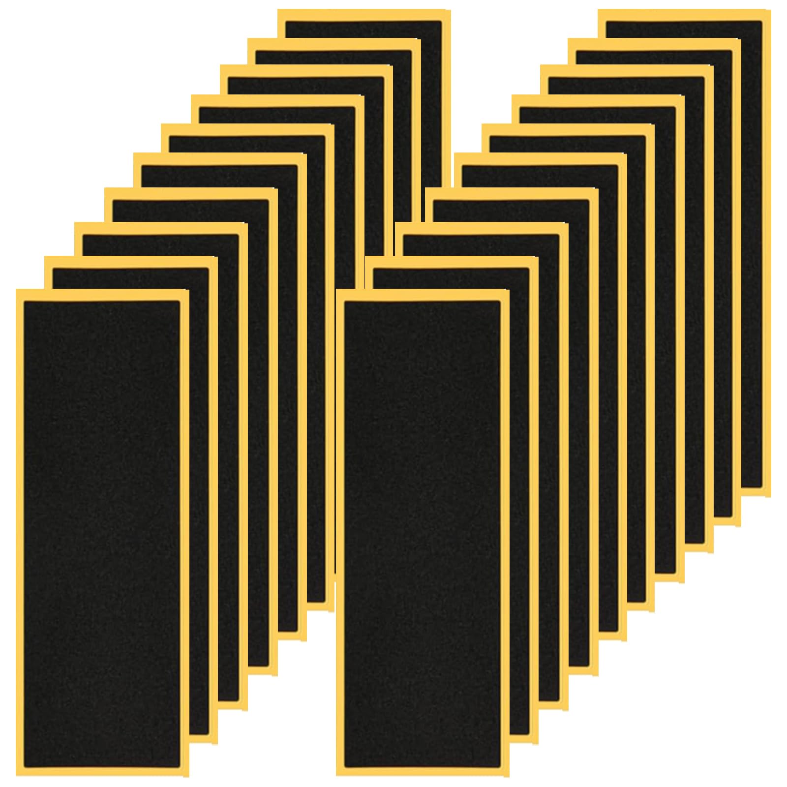 20Pcs Foam Grip Tape Fingerboard, Fingerboard Grip Tape, Grip Tape, Skateboard Grip Tape, Grip Tape for Skateboard, Non-slip Matte Adhesive Black Sticker,Toy Skateboards Tape Stickers for Fingerboards