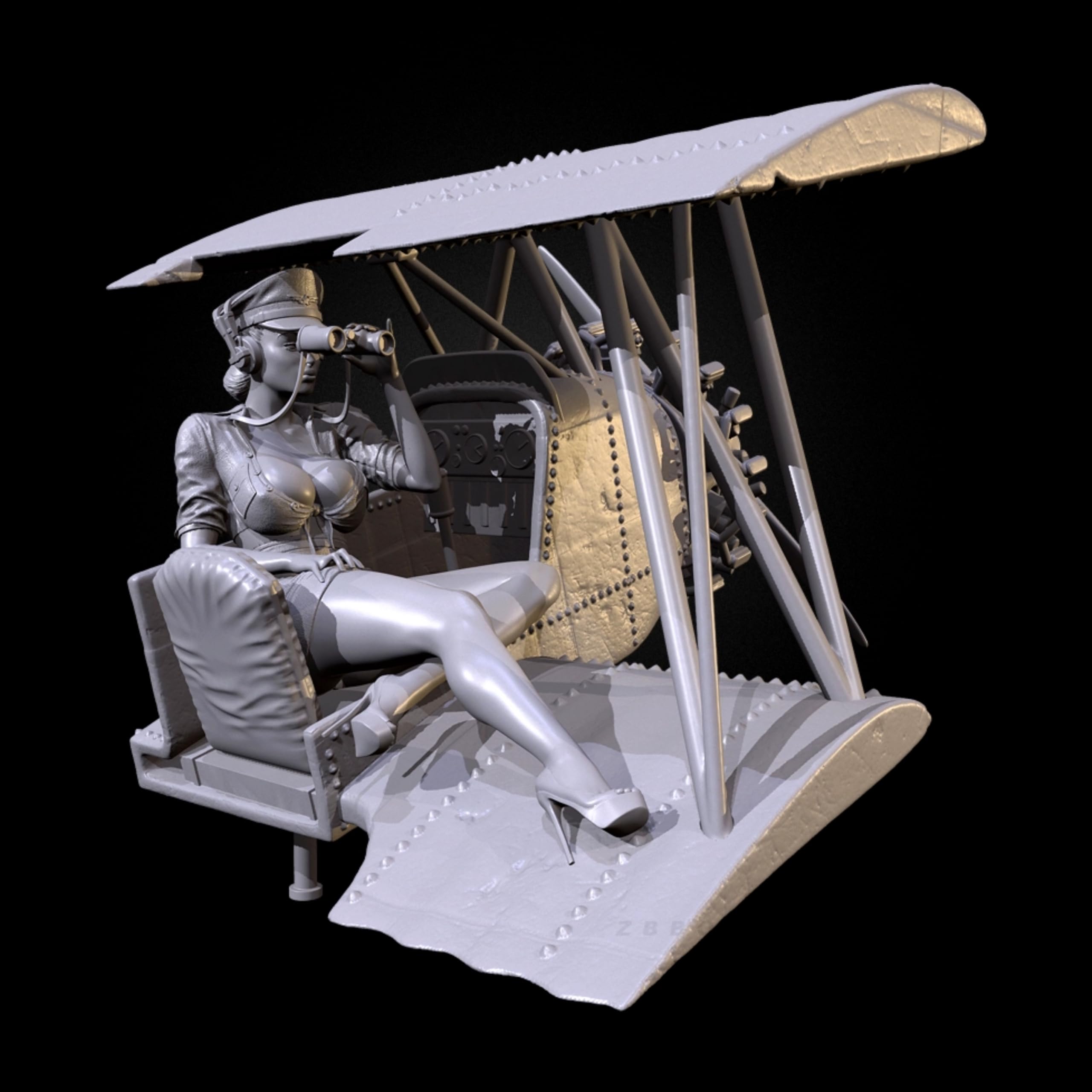 1/35 (con Base) Kit de Modelo de Resina de Soldado Femenina de la Segunda Guerra Mundial sin Pintar y sin ensamblar //d1v0J6