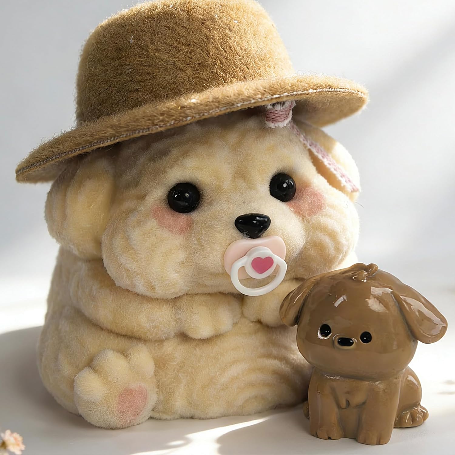 Handmade Taba Squishy Dog Toy, Cute Squishy Puppy, Realistic Silicone Mochi Fidget Pup, Stress Relief Gift for Adults & Kids (Fat Puppy)