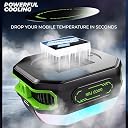 TYROCX Magnetic Mobile Cooler with LED Temperature Display, RGB Semiconductor Phone Cooling Fan for Gaming, Dual Attachment (Magnet & Clips), Type-C, Universal for iOS/Android gallery image