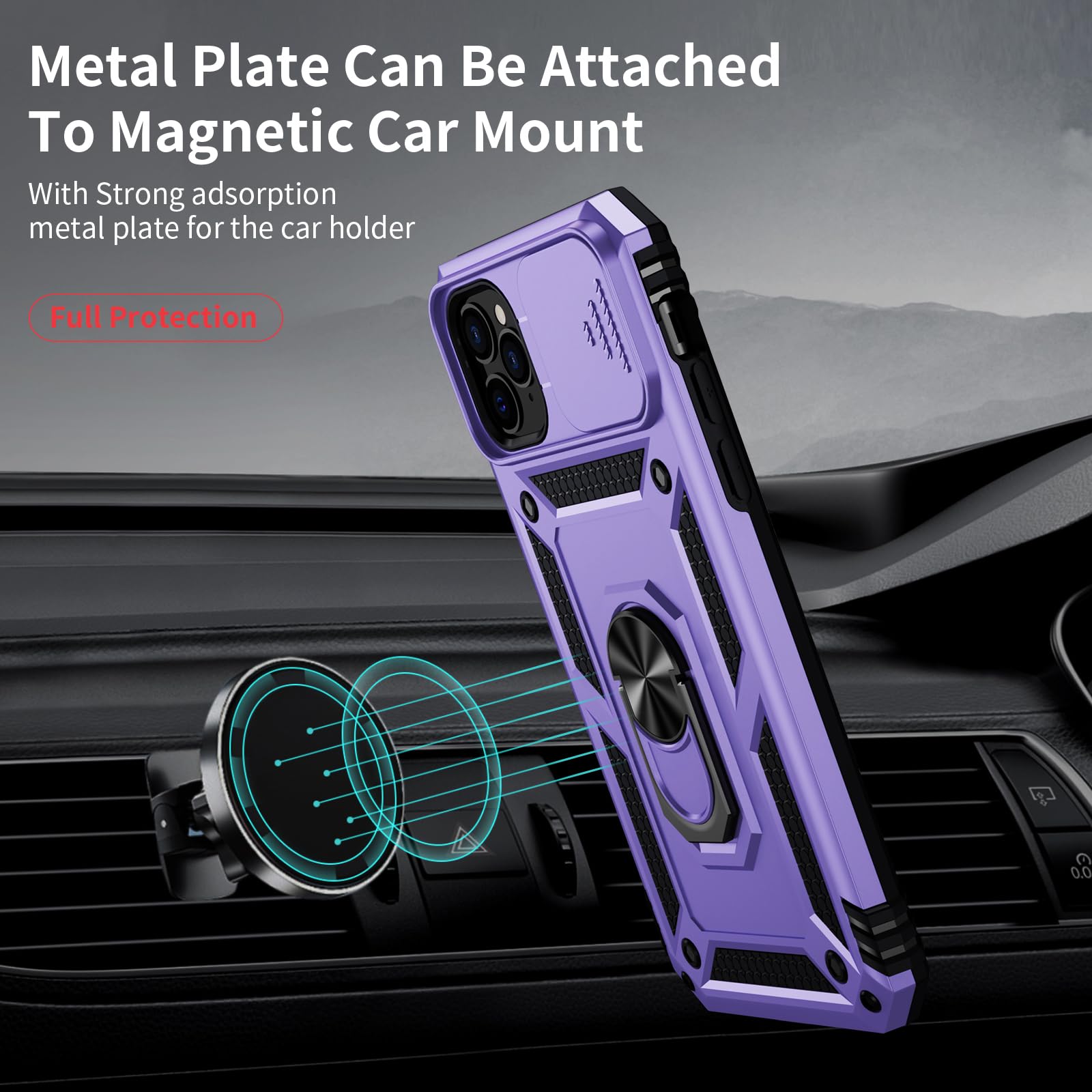 for iPhone 11 Pro Case with Camera Lens Cover HD Screen Protector
