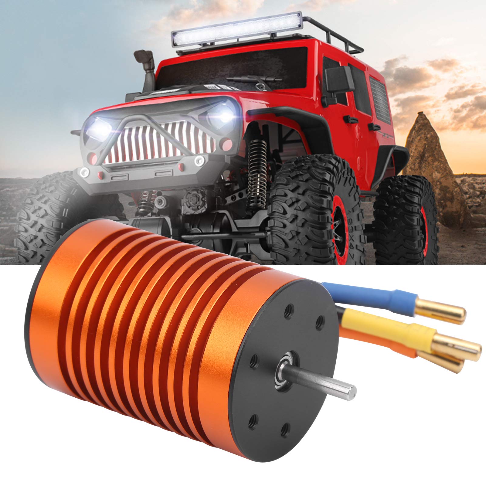 VGEBY Motores Eléctricos RC, Accesorio RC Motor sin escobillas adecuado para Coche/Barco sin escobillas 1/10 Accesorio modelo de coche