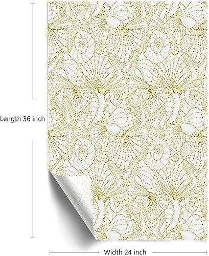 Miniatura 4 de Película de privacidad para ventana subacuática, conchas marinas, conchas de berberecho, tono grunge, criaturas de la vida marina, acuario, Art