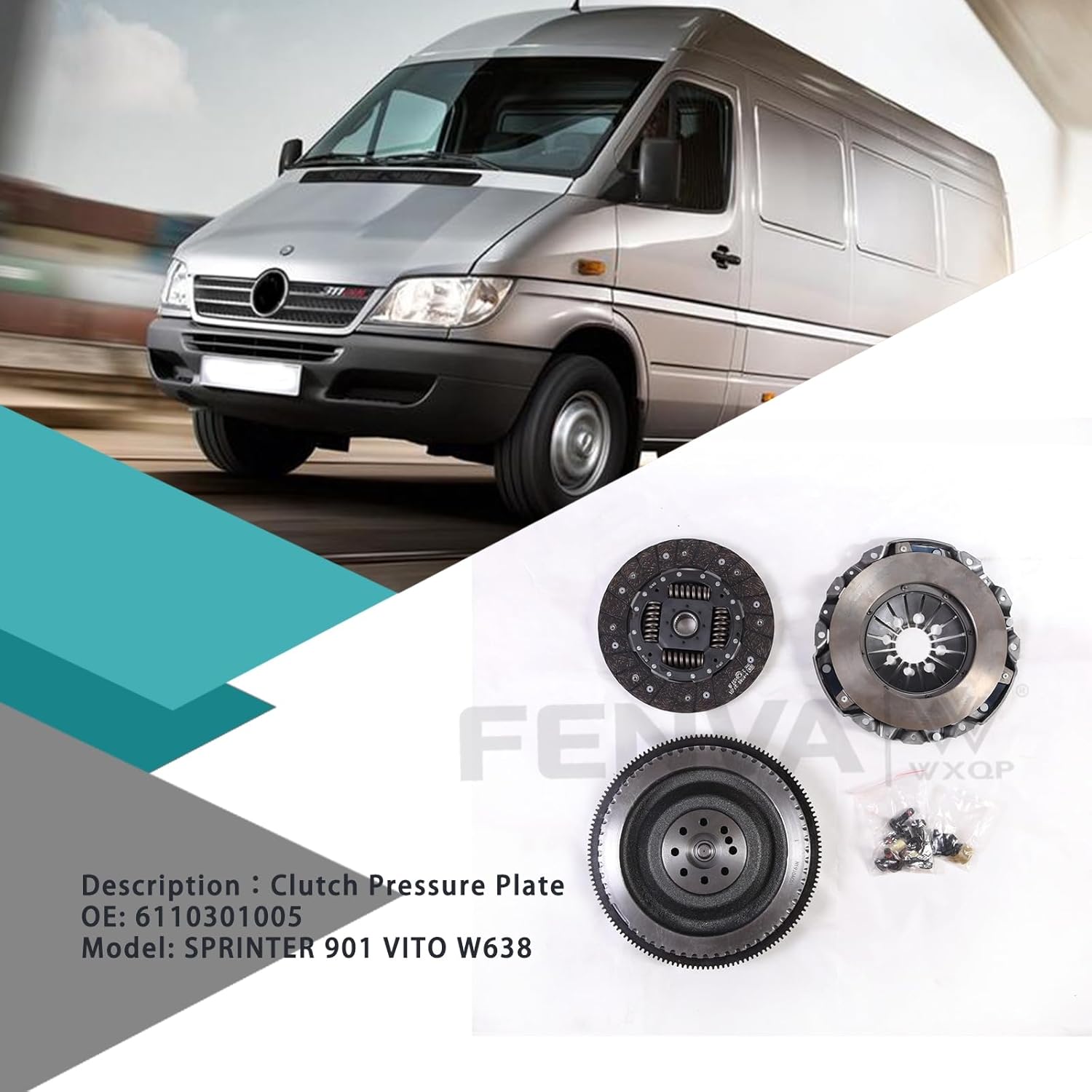 Car Clutch Pressure Plate Set Fits for Mercedes Sprinter 901 902 903 904 for Vito W638 OE 6110301005 6110301705 6110302005 6120300705 A6110300605