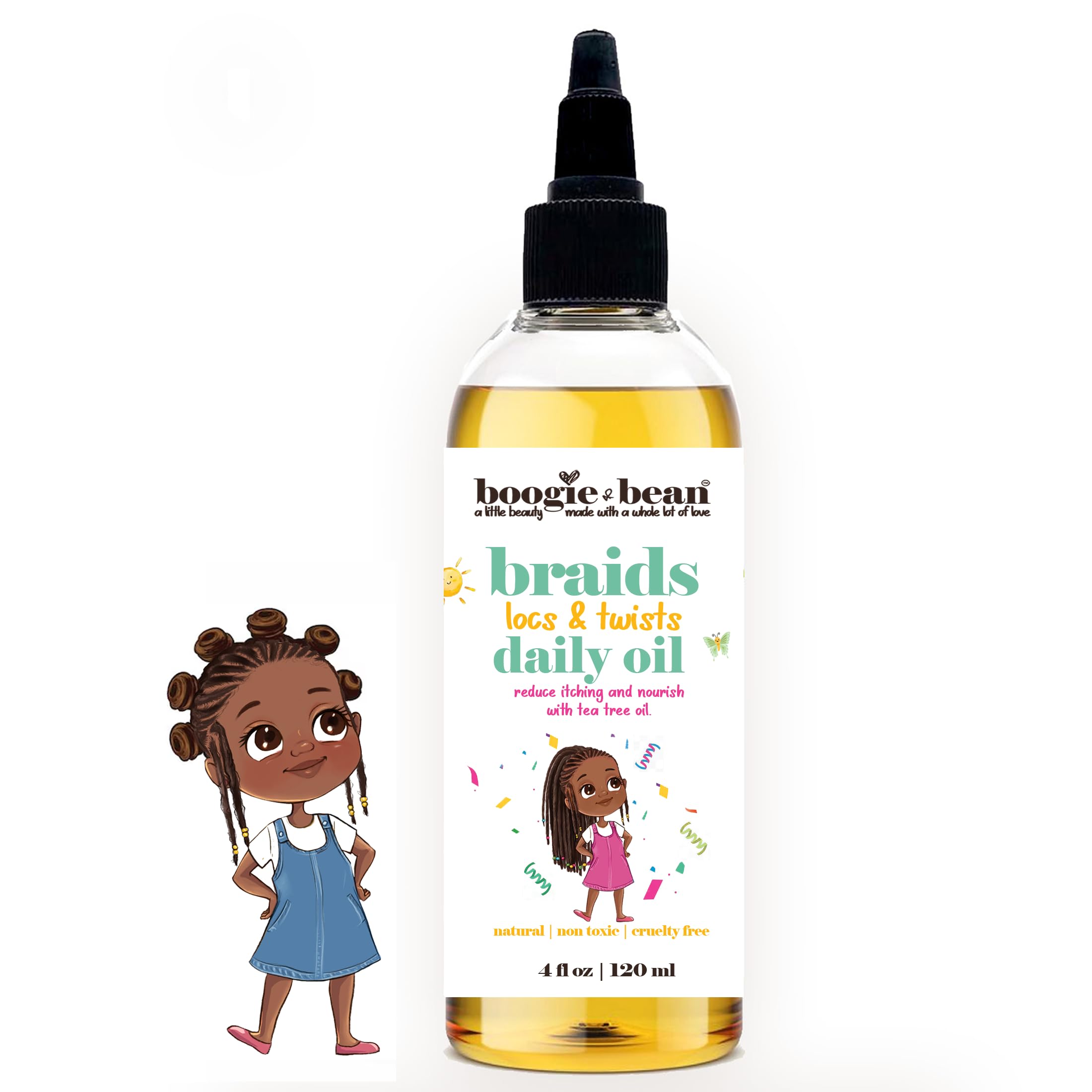 Braid Oil, Kids Braiding Hair Oil and Dry Scalp Oil for Kids, Natural Curly Hair Products Infant Toddler Girls and Boys