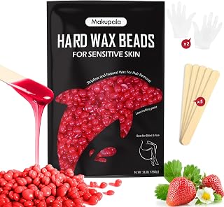 Hard Wax Beads for Hair Removal, 3lb Bulk Professional Brazilian Waxing Bead for Women Men, Scented Hair Removal Wax Pellets for Body, Bikini, Legs, Coarse and Fine Hair(Red,48 Ounce (Pack of 1))