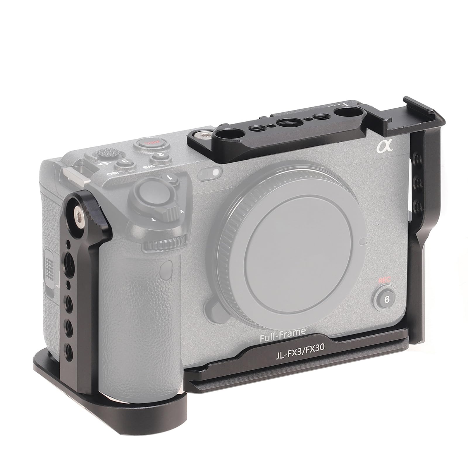 Gabbia per fotocamera professionale in metallo 1/4 3/8 fori per FX3 FX30 Durata e flessibilità per esigenze video e fotografia Piastra a sgancio rapido