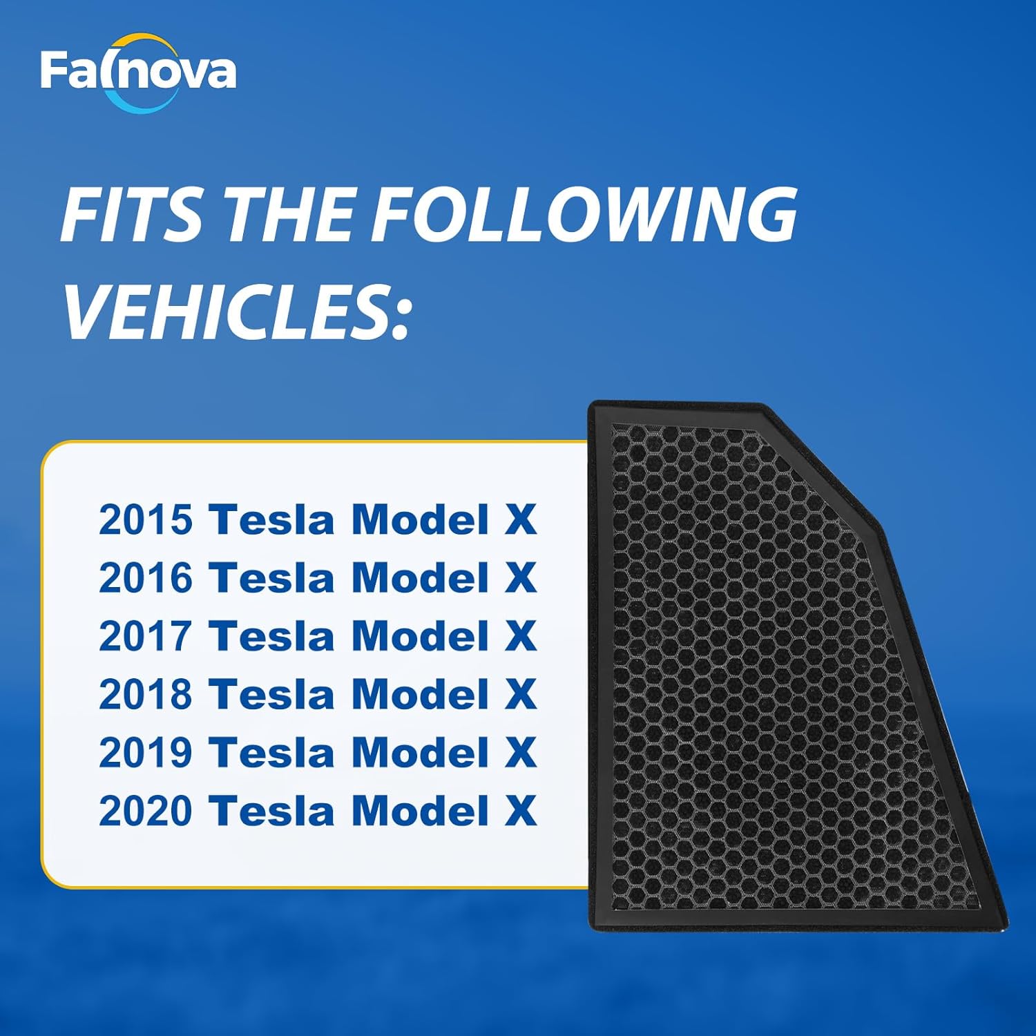 (Upgrade) Compatible with Tesla Model X HEPA Cabin Air Filter 2015 2016 2017 2018 2019 2020 with Activated Carbon, Cabin Air Filter Replacement Accessory - Includes Tools & Installation Guide
