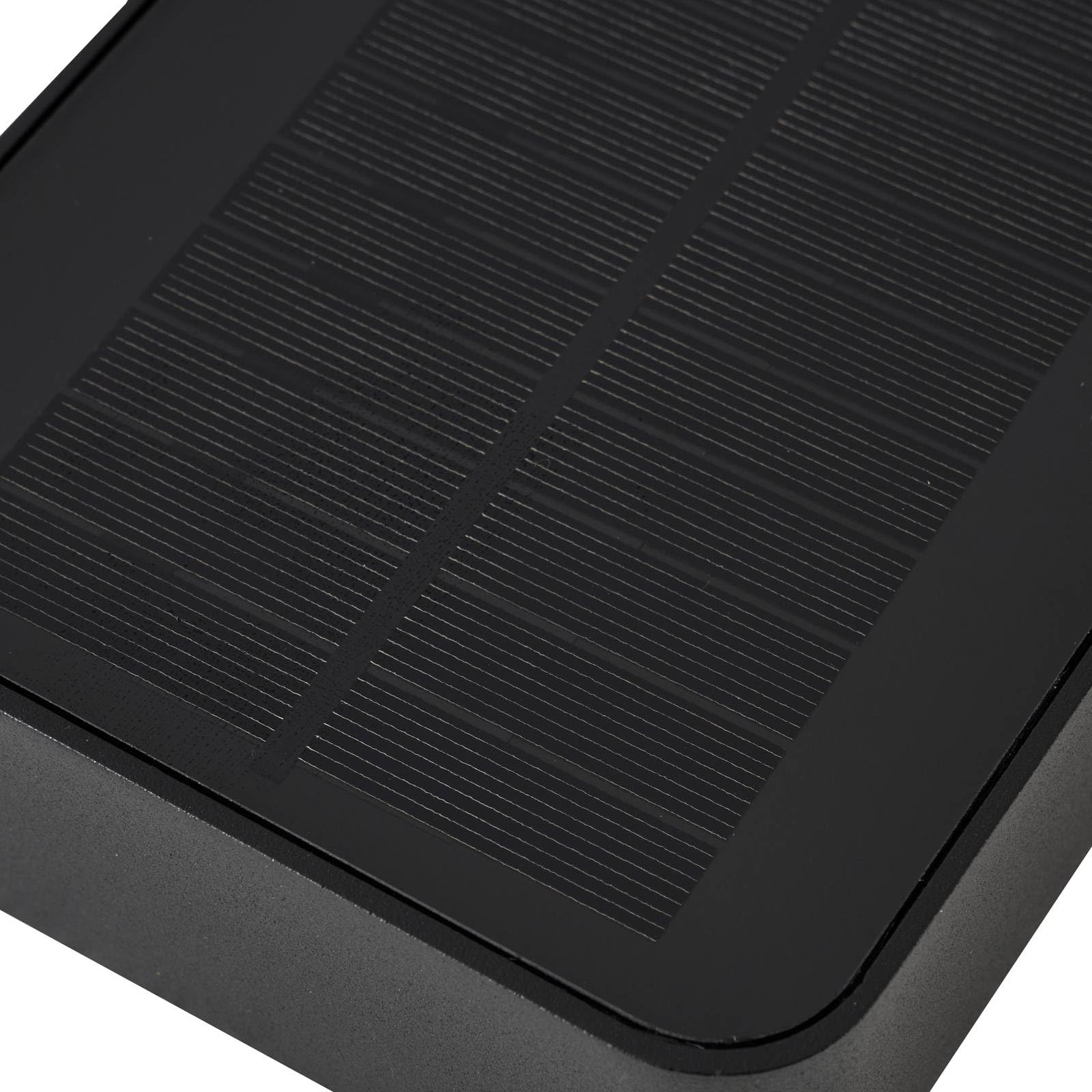 Lucande Lampa solarna LED zewnętrzna Dava z czujnikiem ruchu (ochrona przed wodą rozbryzgową (nowoczesna) w kolorze czarnym z aluminium, lampa ścienna do użytku na zewnątrz i do ogrodu, na ścianę