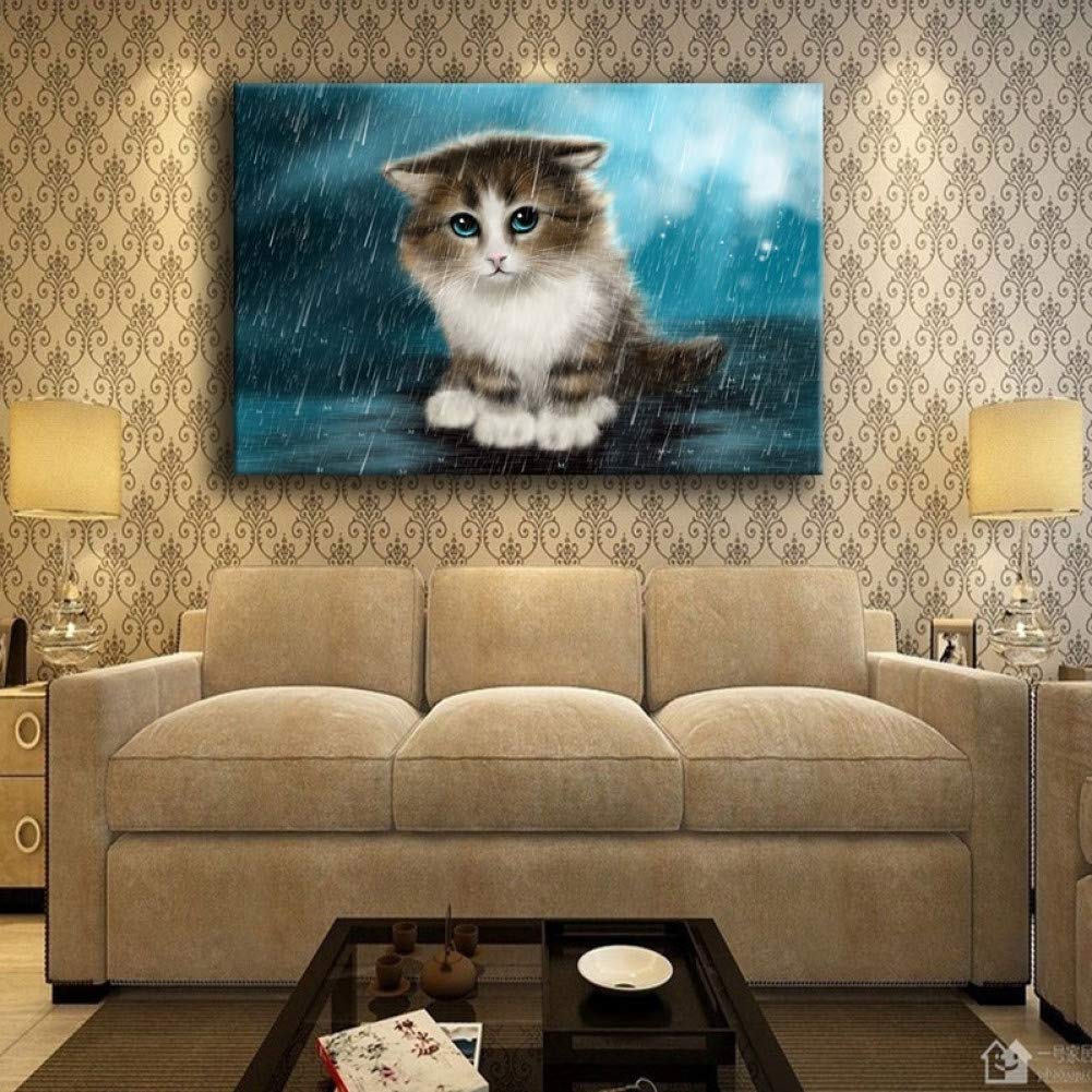 Stampa Su Tela Gatto Di Natale 40x50 Cm – Quadro Con Animali Domestici, Decorazione Parete Per Soggiorno E Camera Da Letto, Senza Cornice