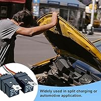 Vista 7 de Paquete de 2 relés y arnés impermeables de 4 pines 40 A 12 V CC, relé automotriz de 12 V resistente para bocinas, arrancadores, ventiladores