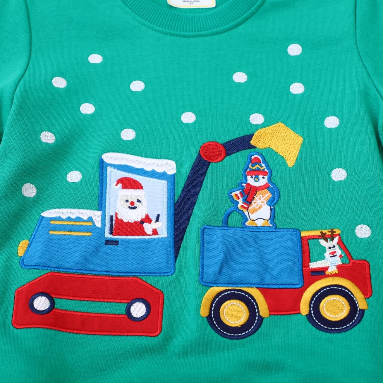 DDSOL Toddler Boy Sweatshirt Ugly Christmas Sweater Truck Shirt Kids Xmas Pullover Reindeer Santa Tops 2-7 Years - Image 5