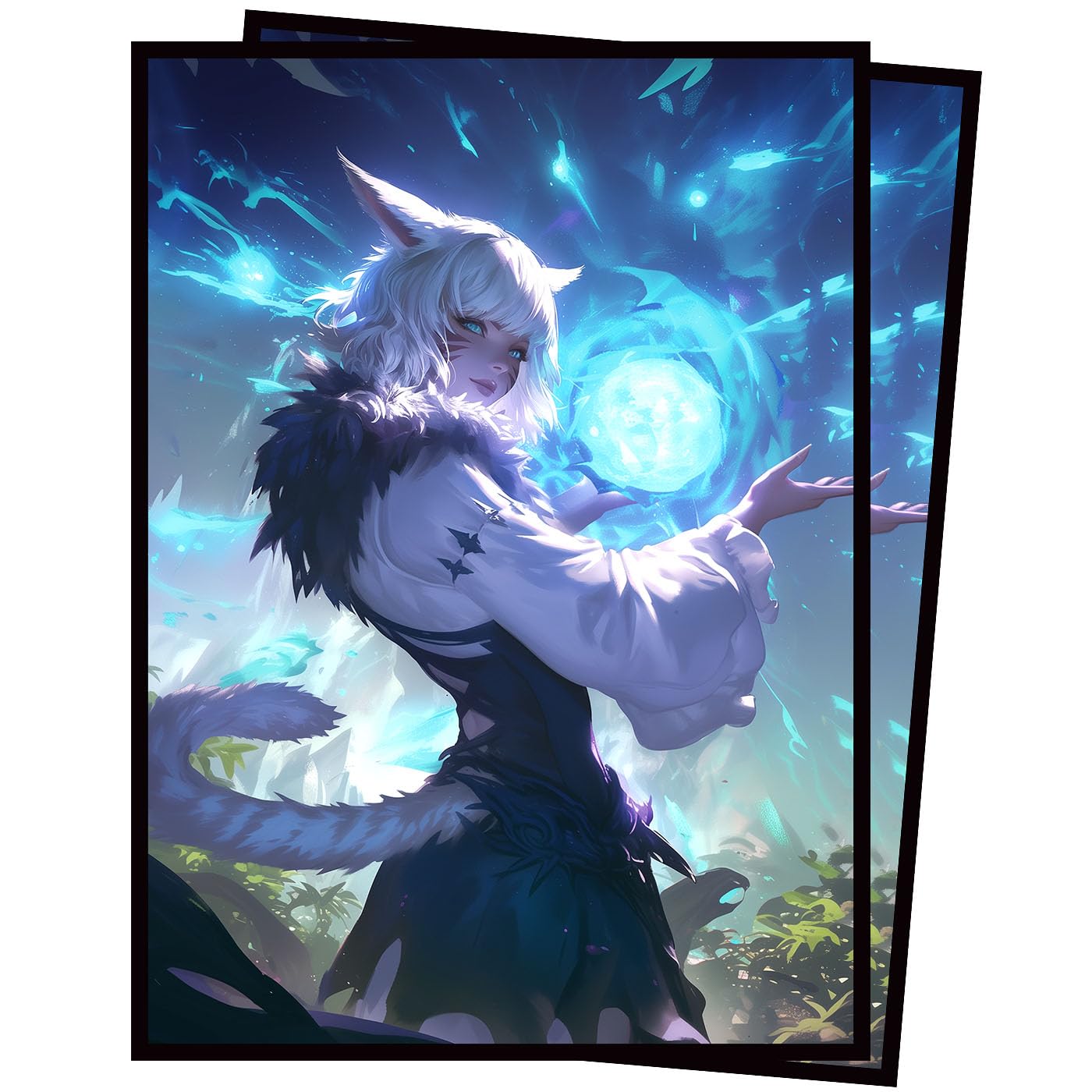 104 Card Sleeves 66x91mm Compatible with MTG (Art - Wizard)