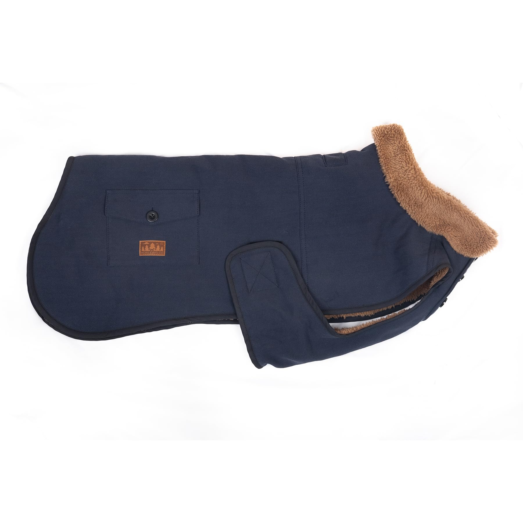 Sedona Dawn Hunde-Winterjacke für mittelgroße und große Hunde, Hunde-Wintermantel, warmes Sherpa-Fleece gefüttert, Segeltuch, Hundemantel für kaltes Wetter, Baumwolle,