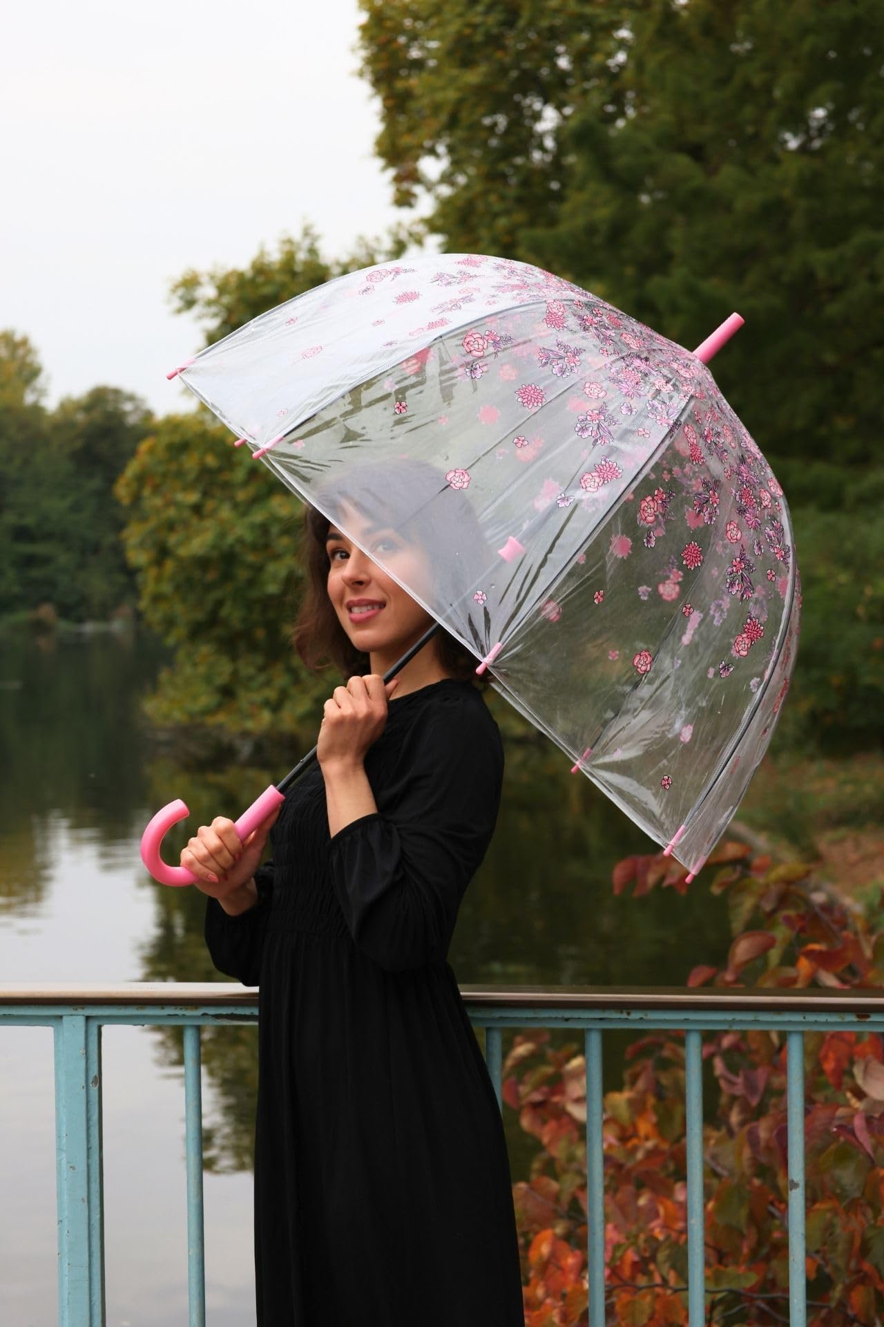 Fulton Klatka dla ptaków 2 Szkicowe gałązki Drukuj Parasol, różowy, 84 centimeters, Klatka dla ptaków 2