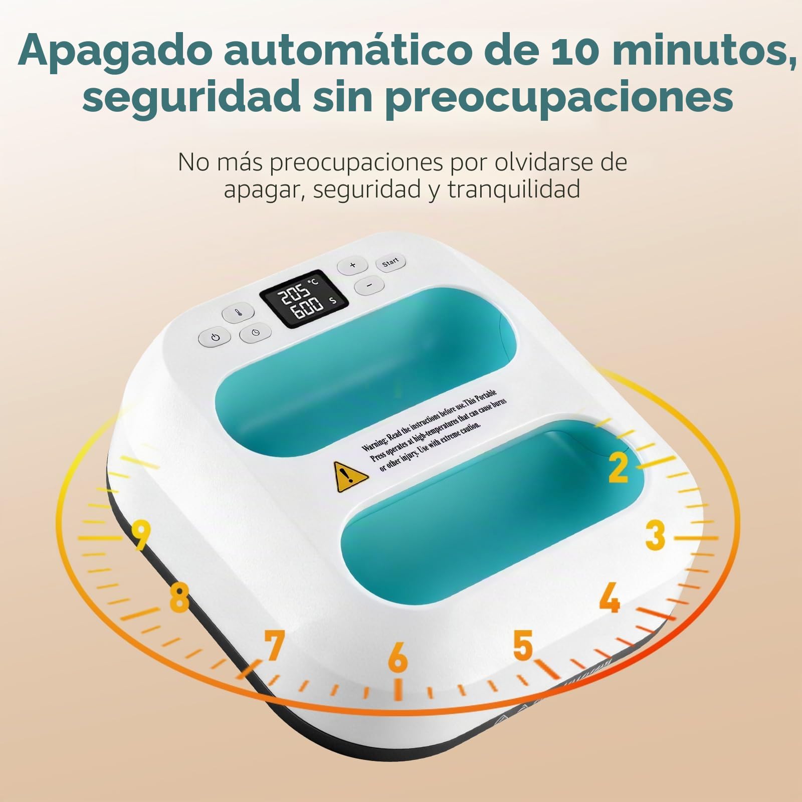 Prensa de Calor,Mini Plancha 25x26cm para Personalizar Camisetas | Suéteres, Mantas, Toallas, Bolsas Tote