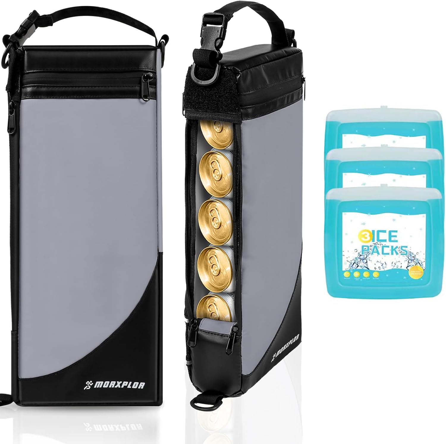 MORXPLOR Golf Cooler Bag - 6 Can Insulated Beer Sleeve Soft Cooler,Golf Cart Accessories,Golf Club Bag Accessories