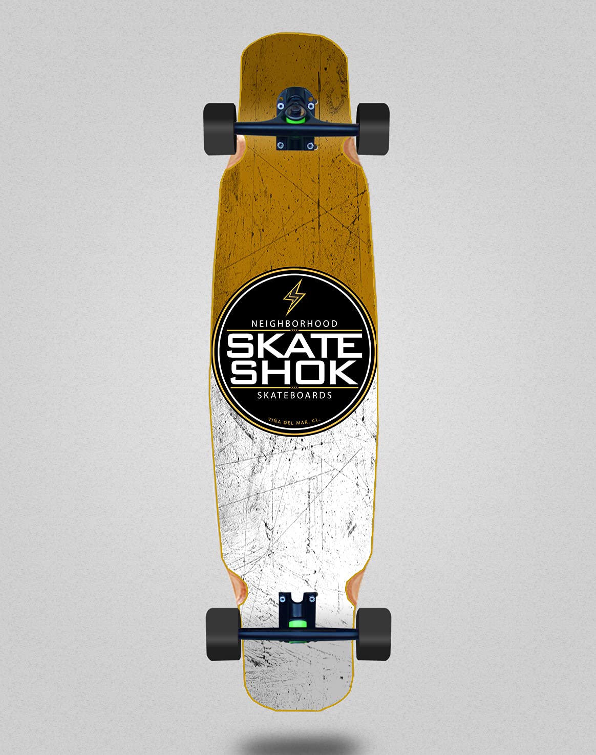 Skate Shok Skateboard Longboard complet Mix Bamboo 46 x 9 Logo Beer