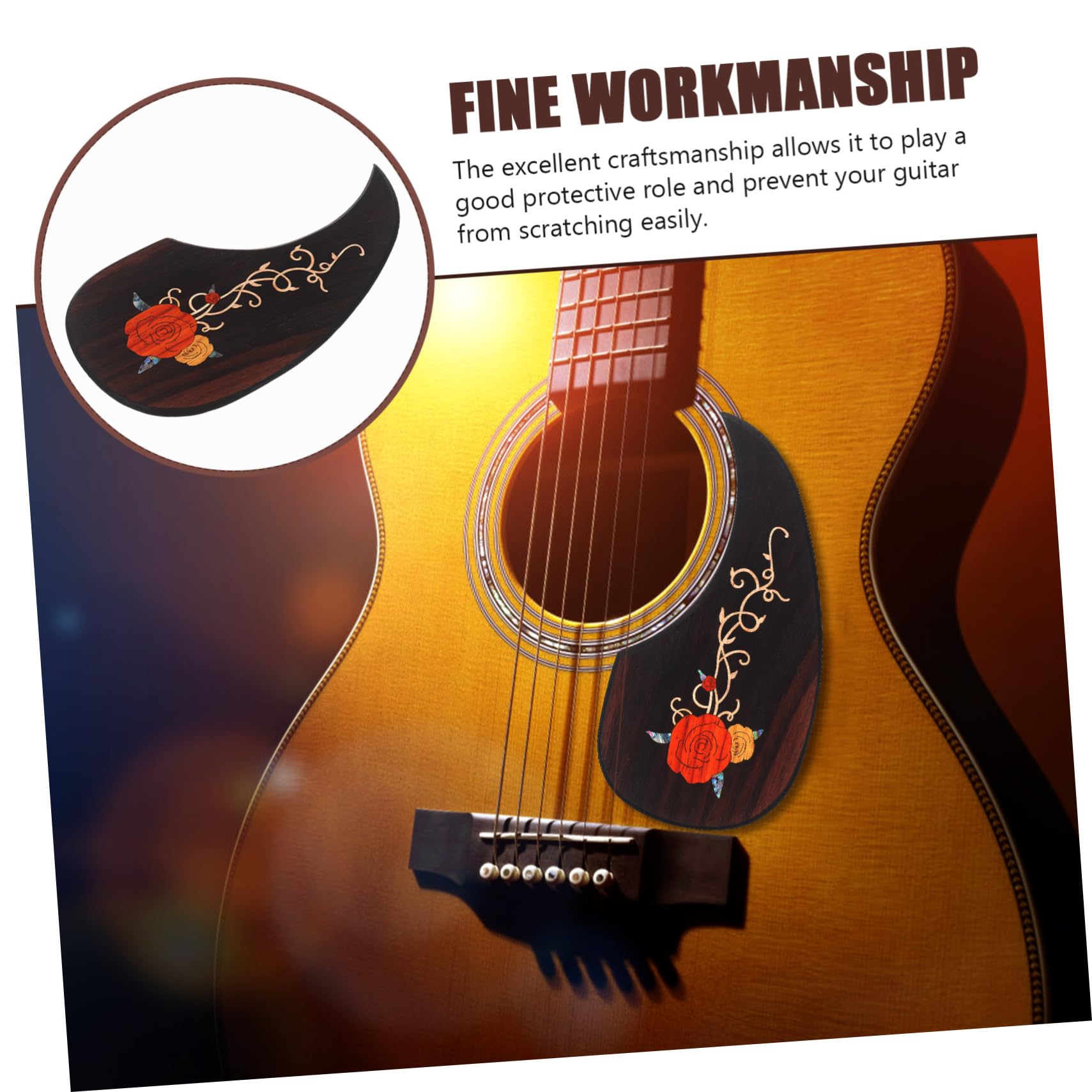 TOYANDONA 5 Uds Golpeador De Guitarra Guitarra Acústica Pegatinas Pastillas De Guitarra Rosa Pegatinas Golpeador Material Púas De Guitarra Eléctrica Accesorio De Guitarra Folk Piezas De