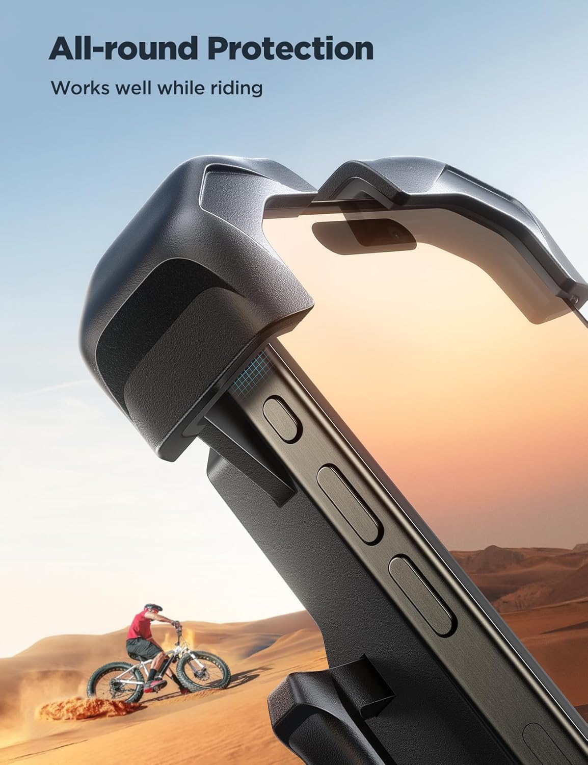 Bike Phone Holder, Motorcycle Mount - Motorcycle Phone Holder, Handlebar Cell Phone Clamp, Scooter Phone Clip Gifts for iPhone 17 Air Pro Max, 16 15 Plus, S20, 4.7 to 6.8" Smartphones