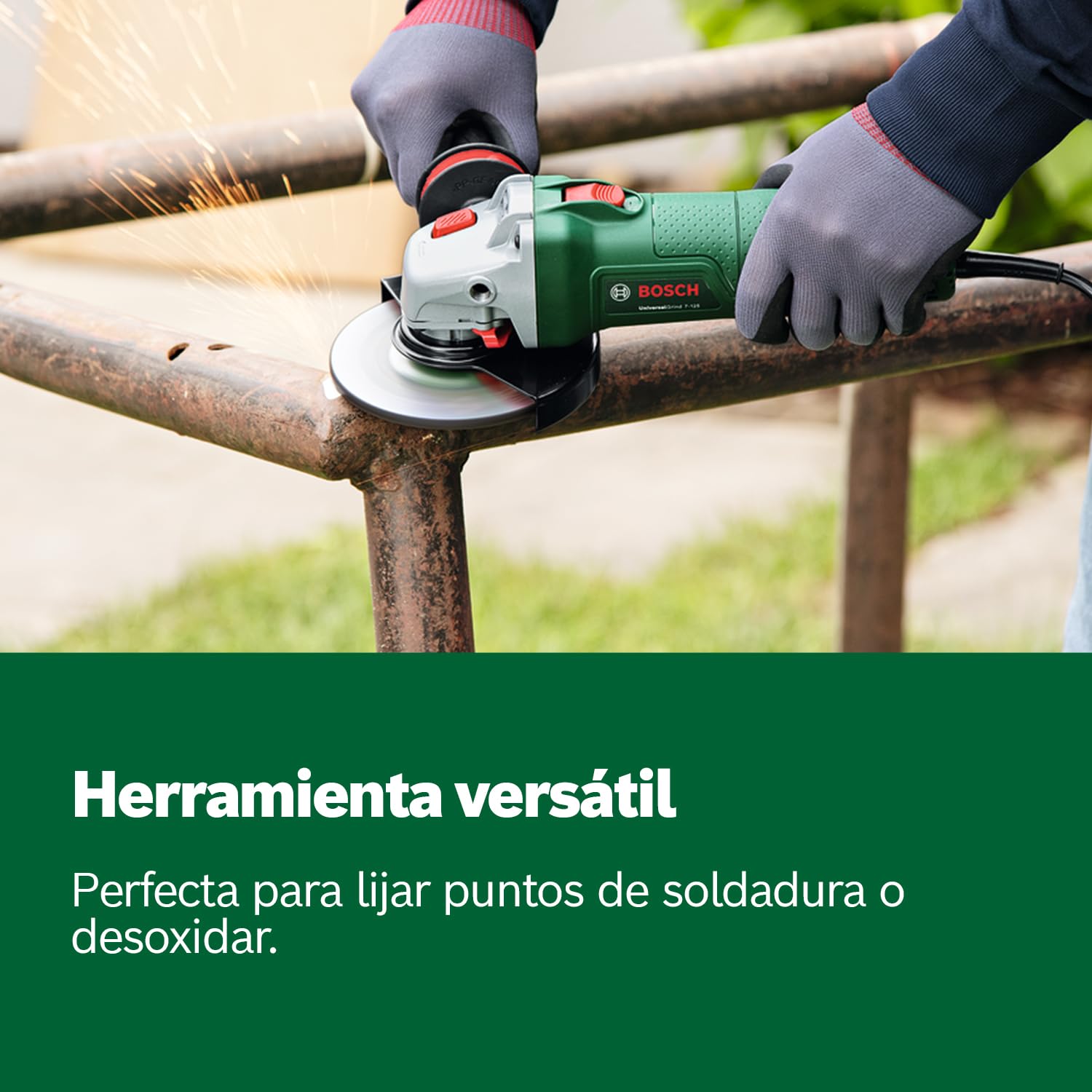 Bosch Amoladora angular con cable UniversalGrind 850-125 (para cortar y amolar diversos materiales: 850 W; 125 mm diám.)