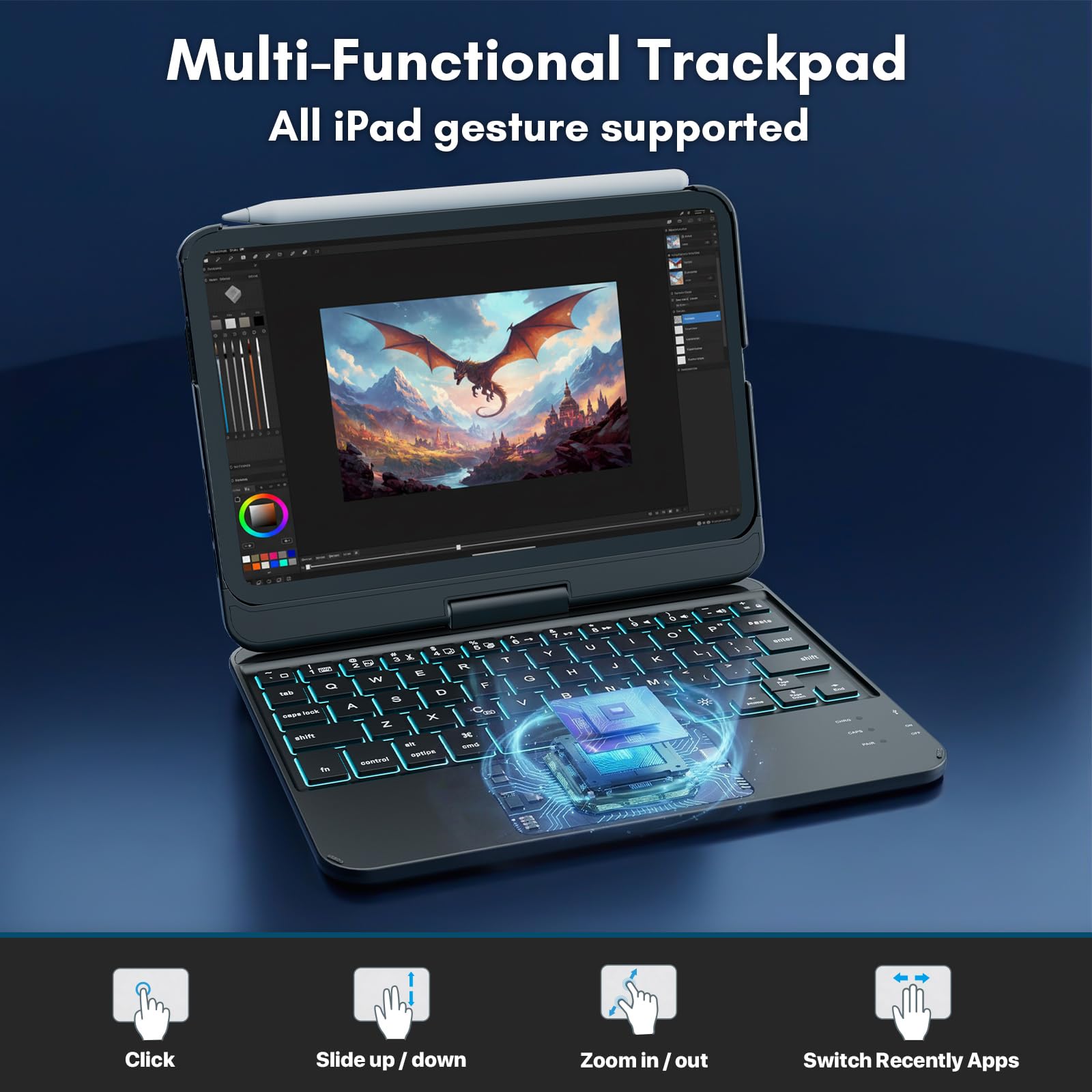 Amazon.com: NOKBABO Keyboard Case for iPad mini 7 (A17 Pro 2024