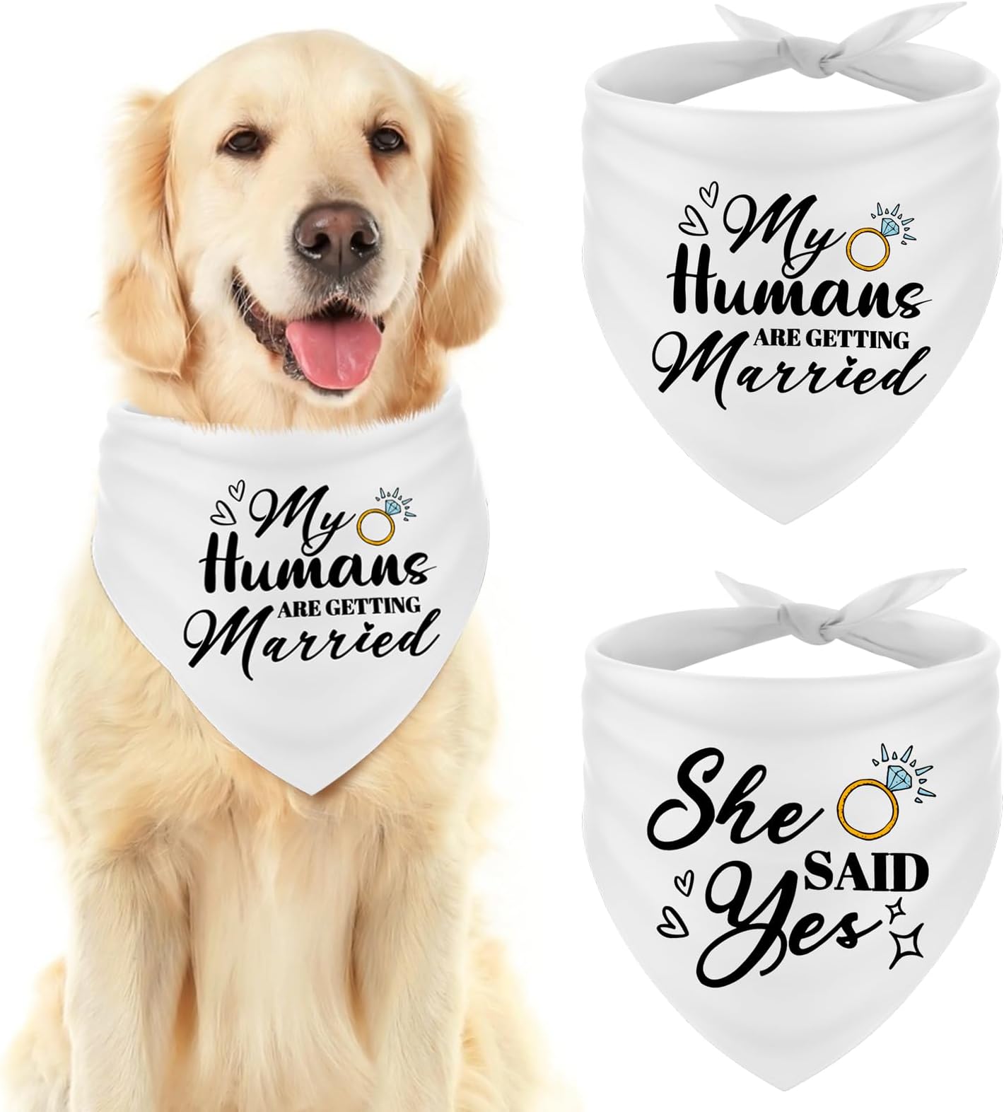 Engagement Dog Bandanas Engagement Gift for Dog Married