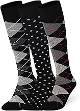 Chaussettes hautes multi-design, 3 paires, en coton peigné, bout sans couture, 002