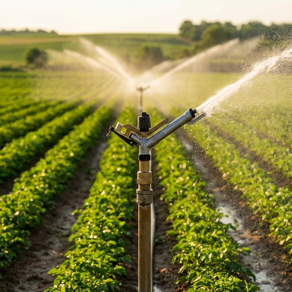 Suinga Cannone di IRRIGAZIONE 16-29 Metri, AMBO 1 1/2". Angolo di irrigazione 360º. Pressione di Lavoro da 1,5 a 5 Bar. Connessione Femmina da 1 1/2 Pollici. Realizzato in Metallo, Grigio