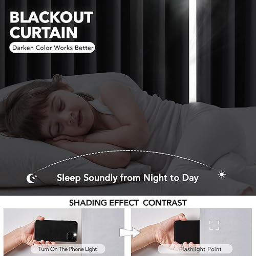 Miniatura 4 de Deconovo Cortina opaca, para oscurecer la habitación