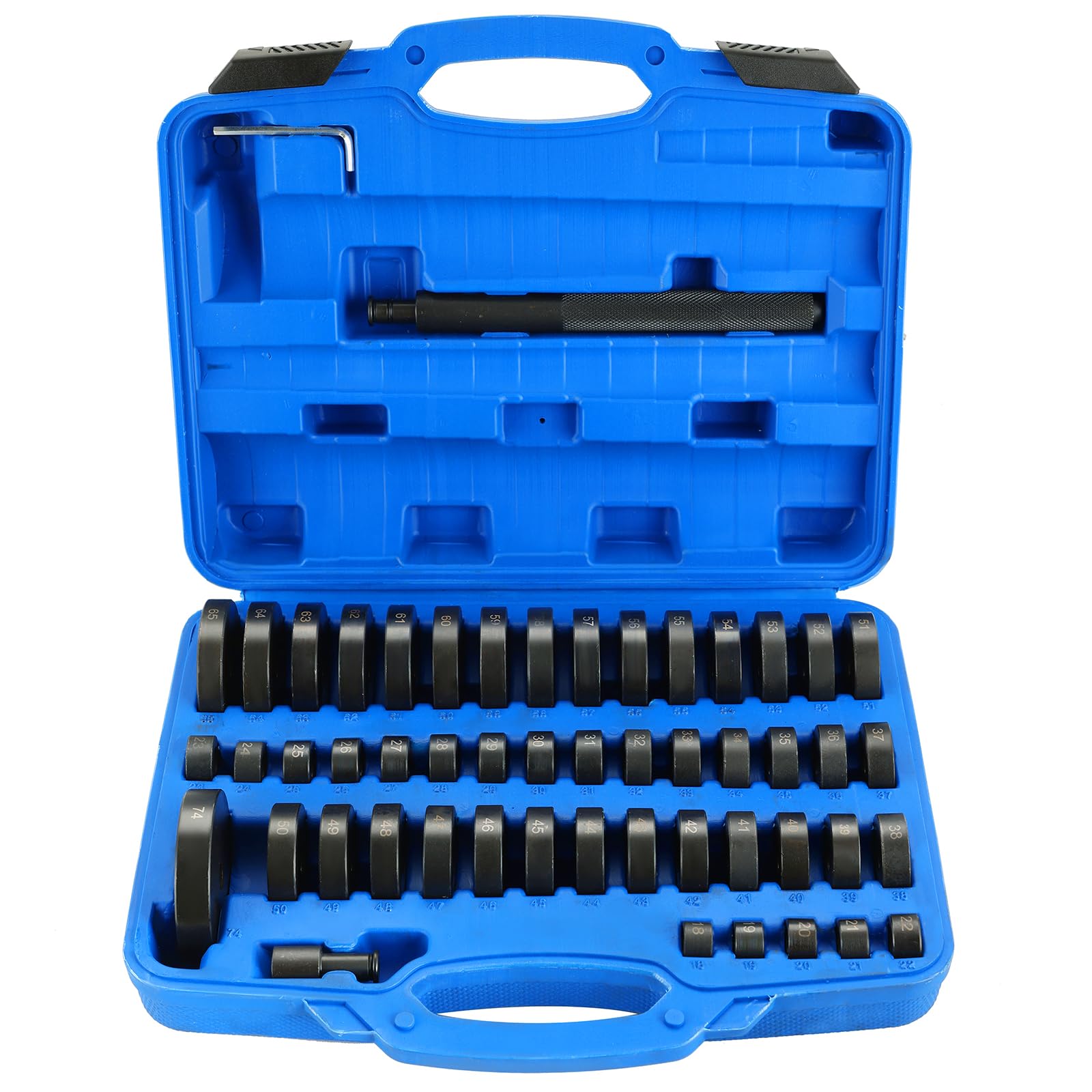 weyleity 52 in 1 Custom Bushing Bearing Seal Driver Set | 52PCS Transmission Wheel Axle Bearing Race Seal Installer Remover Bearing Press Tool Kit Bushing Removal Puller Set