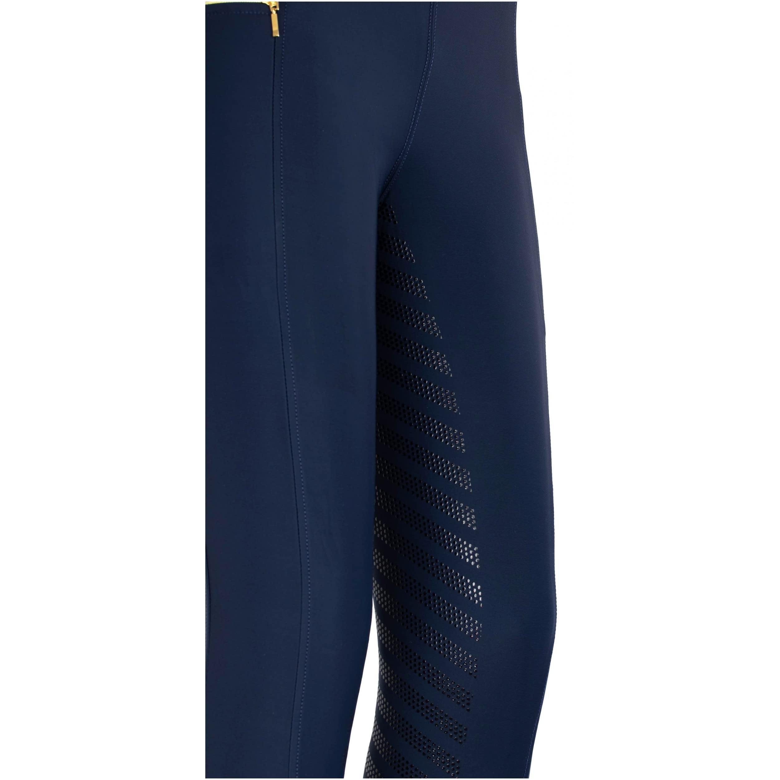 Lazura - Reitleggings für Damen Fenja | Vollbesatz aus Silikon | Reithose mit 2 seitlichen Handytaschen | Vollbesatzreithose in Navy | Reitbekleidung in Größe 36/38 | Vollbesatz aus Silikon – Reithose mit 2 seitlichen Handytaschen – Vollbesatzreithose – R