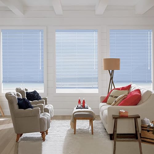 Miniatura 5 de Mini persianas sin cordón, mini persianas horizontales de aluminio con filtro de luz, persianas de privacidad para ventanas, fáciles de instalar,