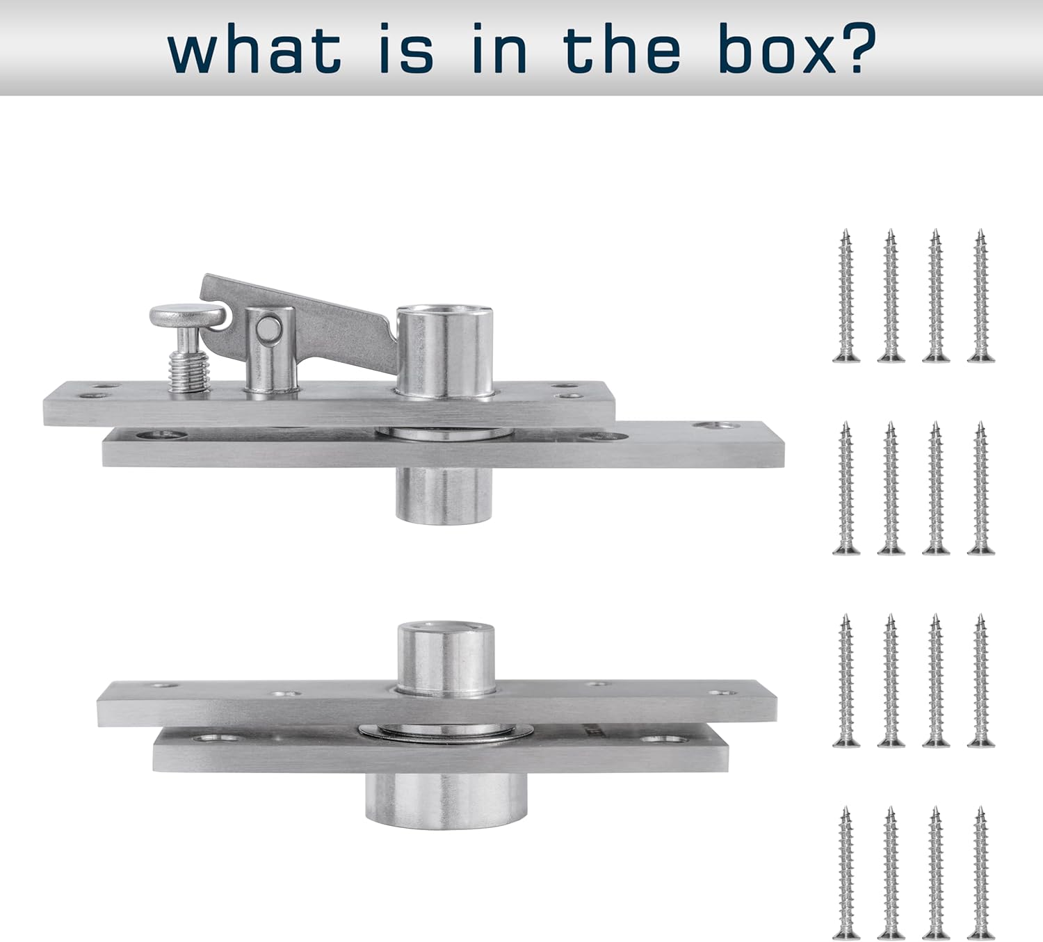 Pivot Door Hinges,Stainless Steel 360° Rotation Invisible Hinge for Bookcase, Murphy Door Hinges,Secret Door Hidden Hinges (150KG &360°)