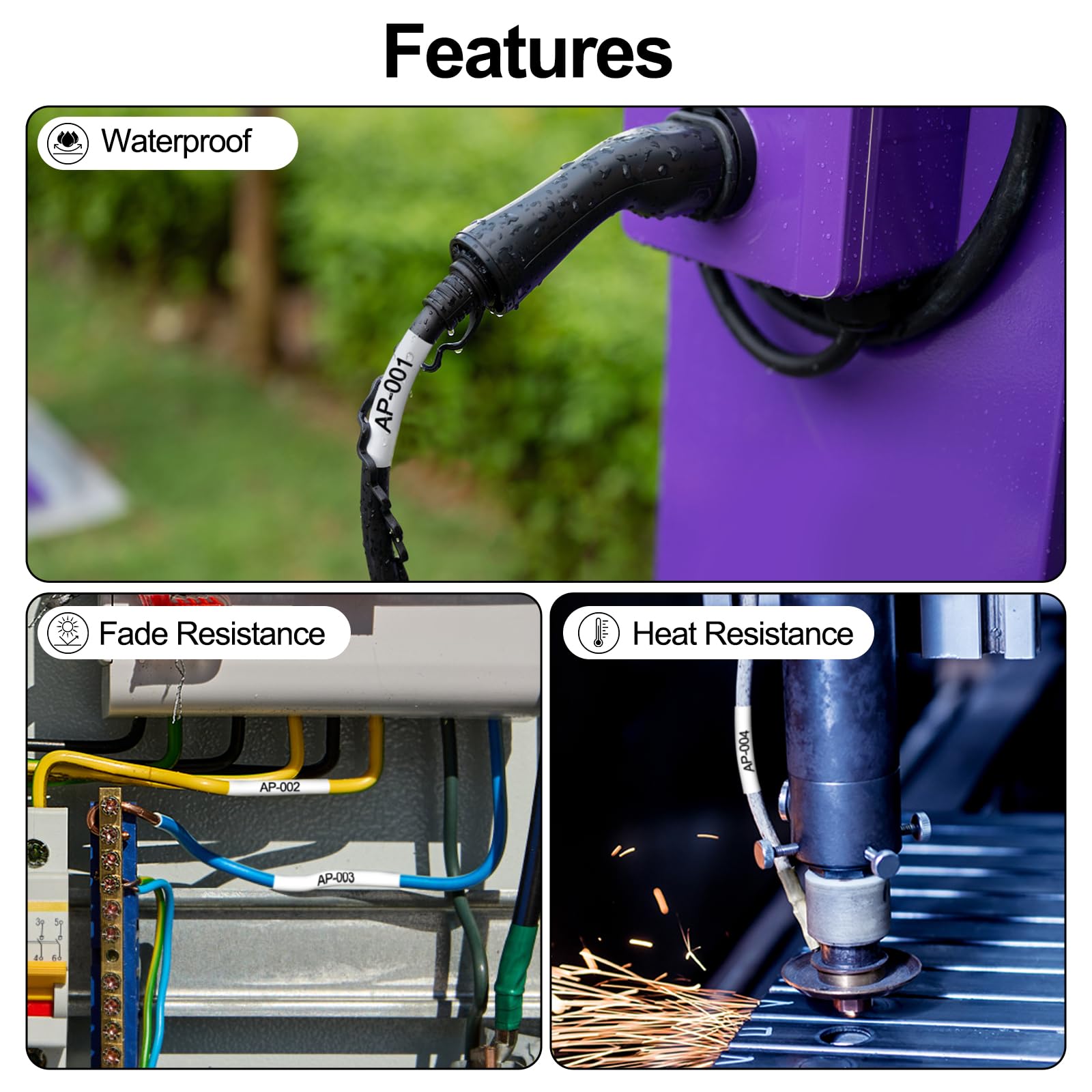 Labelwell-etiqueta De Tubo Termorretráctil Para Brother Hse-221, 10pk