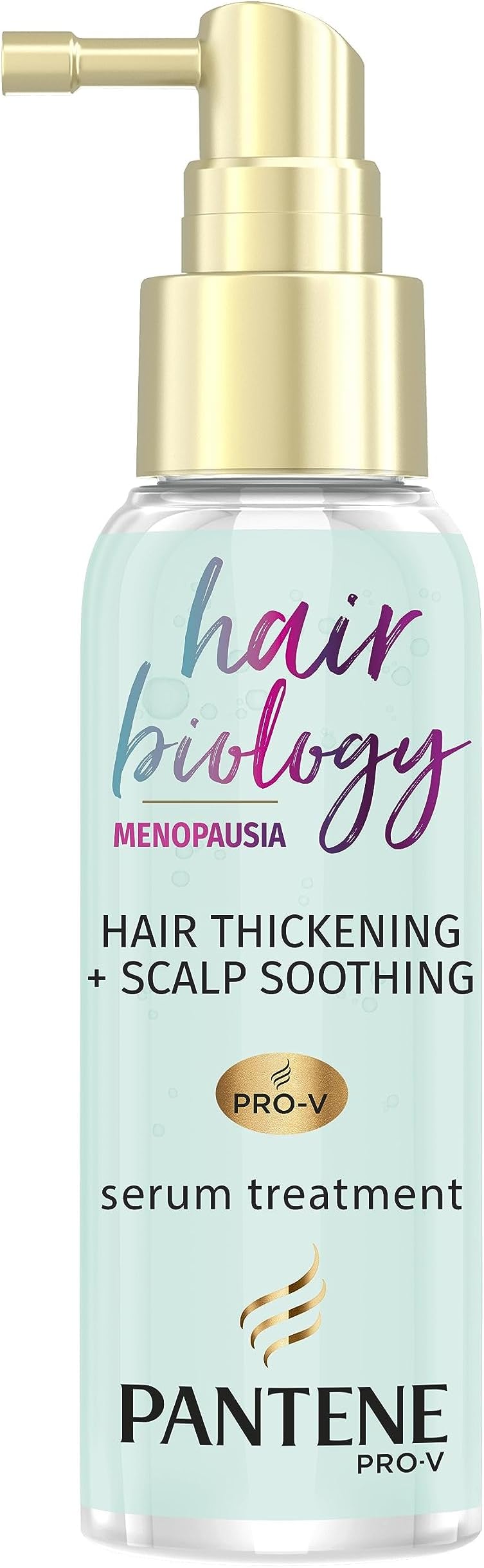 Pantene Menopause Hair Serum, Leave-In Thickening Hair Spray & Scalp Treatment, Anti Hair Loss, Densifies Thinning Hair, Vitamin B3 & White Tea, Hair Thickening Products For Women, Hair Biology, 100ml