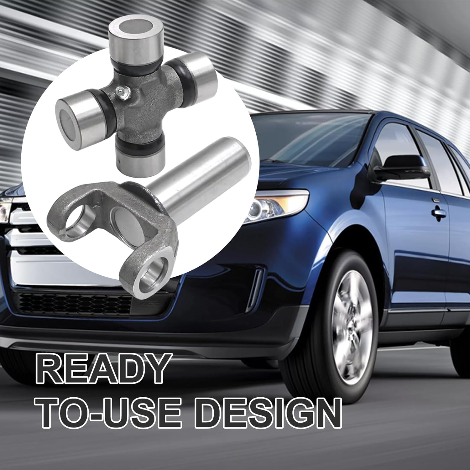 2-3-6081X Transmission Slip Yoke with 5-153X U-Joint Kit, Replacement for GM Turbo 350 TH350 700R4, 1310 Series 26 27 Spline Slip Yoke