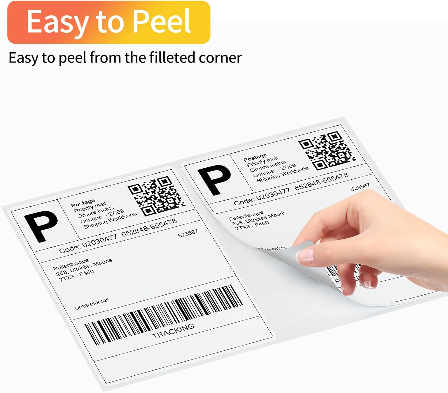 Coopaty Half Sheet Shipping Labels 8.5" x 5.5" Sticker Labels for Laser & Ink Jet Printers, 2 Per Page Self Adhesive Mailing Labels for Packages (500 Sheets, 1000 Labels) - Image 4