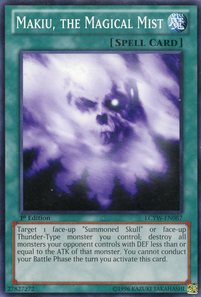 Amazon.com: YU-GI-OH! - Makiu, The Magical Mist (LCYW-EN087) - Legendary  Collection 3: Yugi's World - 1st Edition