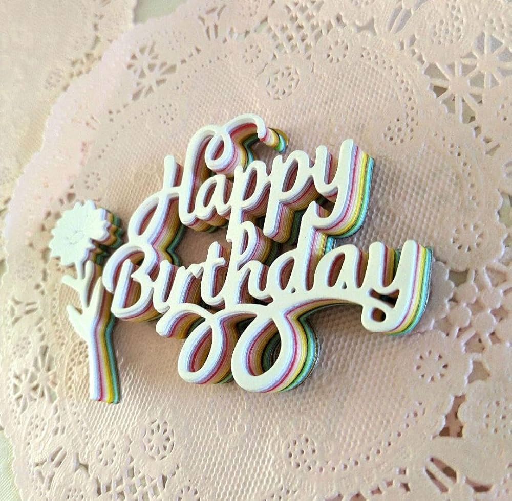 PUNCH ＋EMBOSS   party happy Bday　パンチ Amazon.co.jp: ダイカット クラフトパンチ Happy Birthdayセット