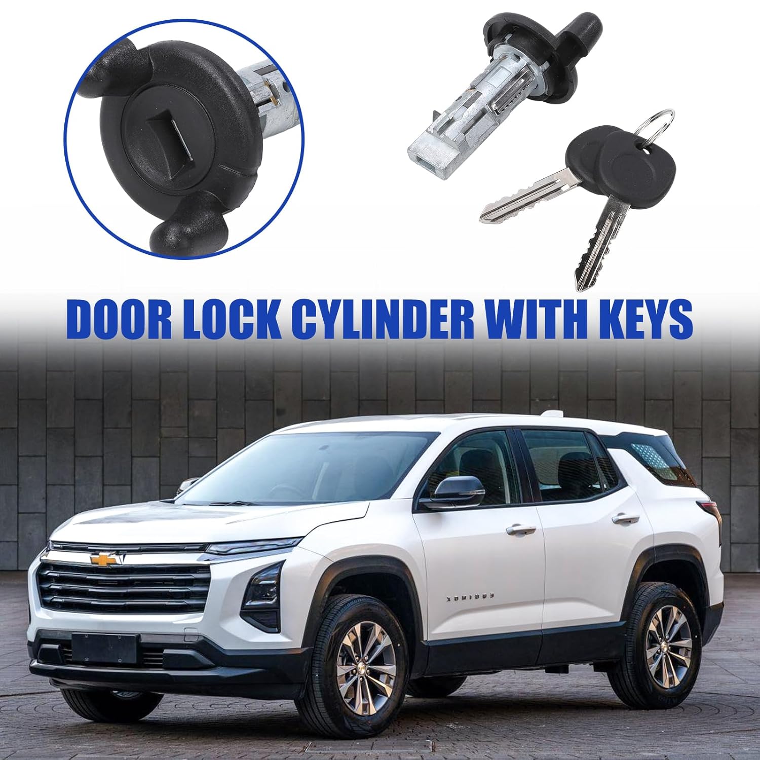 Ignition Switch Lock Cylinder with Pair Front Door Lock Cylinder Fit for Chevy Silverado Suburban GMC Sierra Yukon Replace 704600 702912 598007